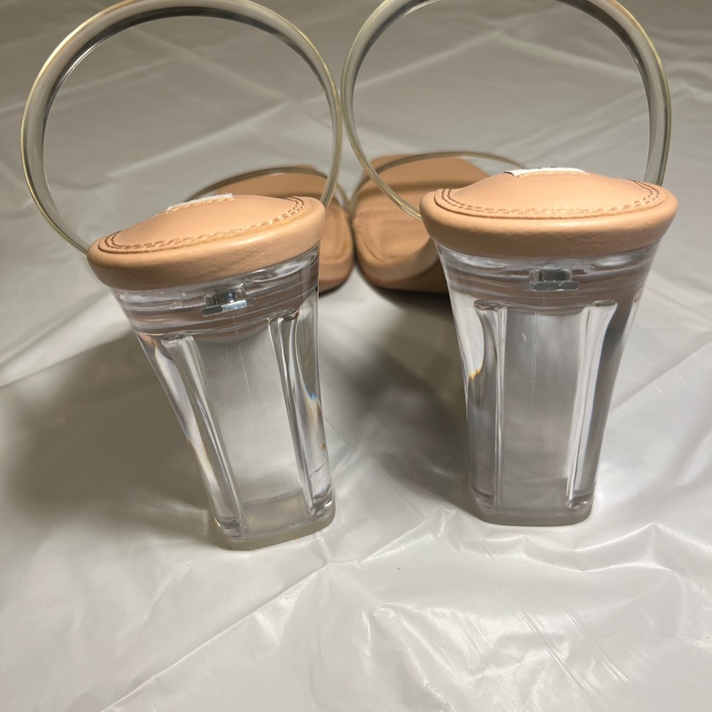 Steve Madden Nude Heels with Clear Straps - Picture 8 of 11
